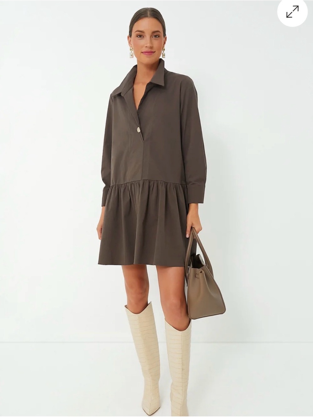 Pomander Place Cleia Dress Cocoa Brown Tuckernuck Size XL